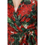Dolce & Gabbana Multicolor Floral Long Sleeves V-neck Dress DR81728-38