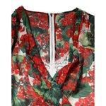 Dolce & Gabbana Multicolor Floral Long Sleeves V-neck Dress DR81728-38