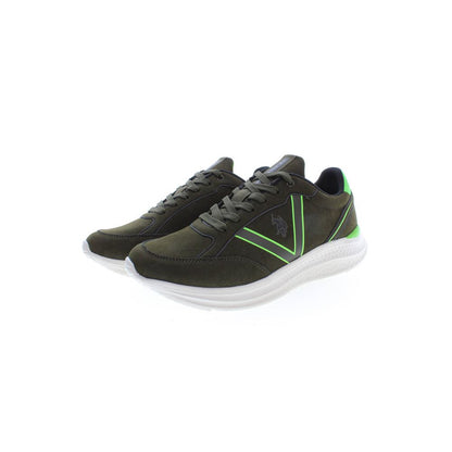 U.S. POLO ASSN. Green Polyester Men's Sneaker