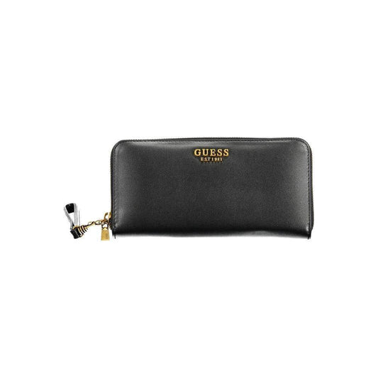 Guess Jeans Black Polyethylene Women Wallet GU-38170
