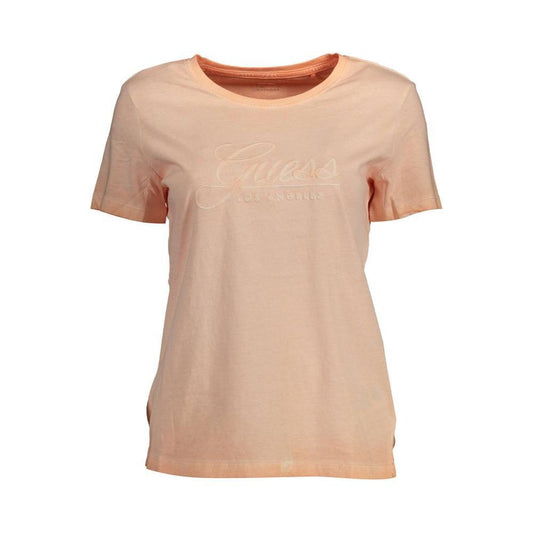 Guess Jeans Pink Cotton Women T-Shirt GU-37042-XS