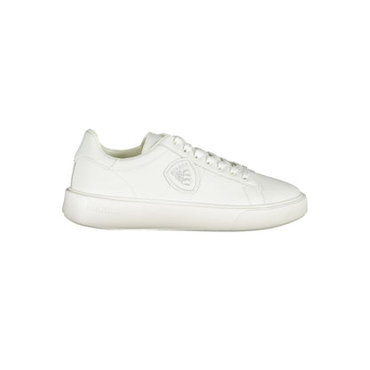 Blauer White Polyurethane Men Sneaker 1728,67403481248,Athletic - Sneakers - Shoes,Blauer,EU44/US11,EU45/US12,Men,New with tags,Shoes,Sneakers - Shoes,White