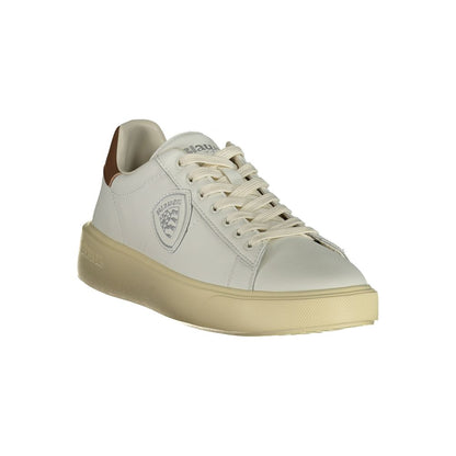 Blauer White Polyurethane Men Sneaker 1728,67403481248,Blauer,EU43/US10,EU44/US11,EU45/US12,EU46,Low Tops - Sneakers - Shoes,Men,New with tags,Shoes,Sneakers - Shoes,White