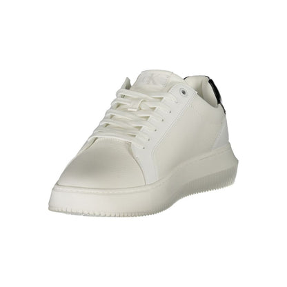 Calvin Klein Bianco Polyurethane Men Sneaker 1728,67403481248,Athletic - Sneakers - Shoes,Calvin Klein,EU40/US7,EU41/US8,EU42/US9,EU43/US10,EU44/US11,EU45/US12,Men,New with tags,Shoes,Sneakers - Shoes,White