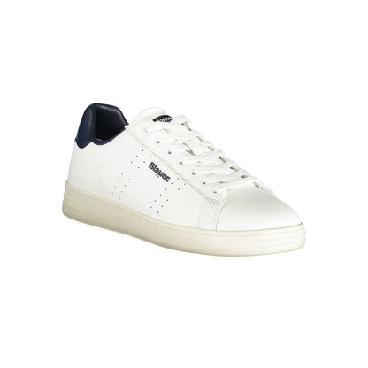 Blauer Bianco Polyurethane Men Sneaker 1728,67403481248,Athletic - Sneakers - Shoes,Blauer,EU40/US7,EU41/US8,EU42/US9,EU43/US10,EU44/US11,EU45/US12,EU46,Men,New with tags,Shoes,Sneakers - Shoes,White