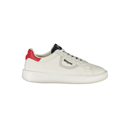 Blauer Bianco Polyurethane Men Sneaker 1728,67403481248,Athletic - Sneakers - Shoes,Blauer,EU40/US7,EU41/US8,EU42/US9,EU43/US10,EU44/US11,EU45/US12,EU46,Men,New with tags,Shoes,Sneakers - Shoes,White