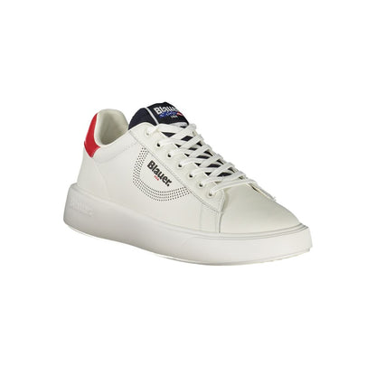 Blauer Bianco Polyurethane Men Sneaker 1728,67403481248,Athletic - Sneakers - Shoes,Blauer,EU40/US7,EU41/US8,EU42/US9,EU43/US10,EU44/US11,EU45/US12,EU46,Men,New with tags,Shoes,Sneakers - Shoes,White