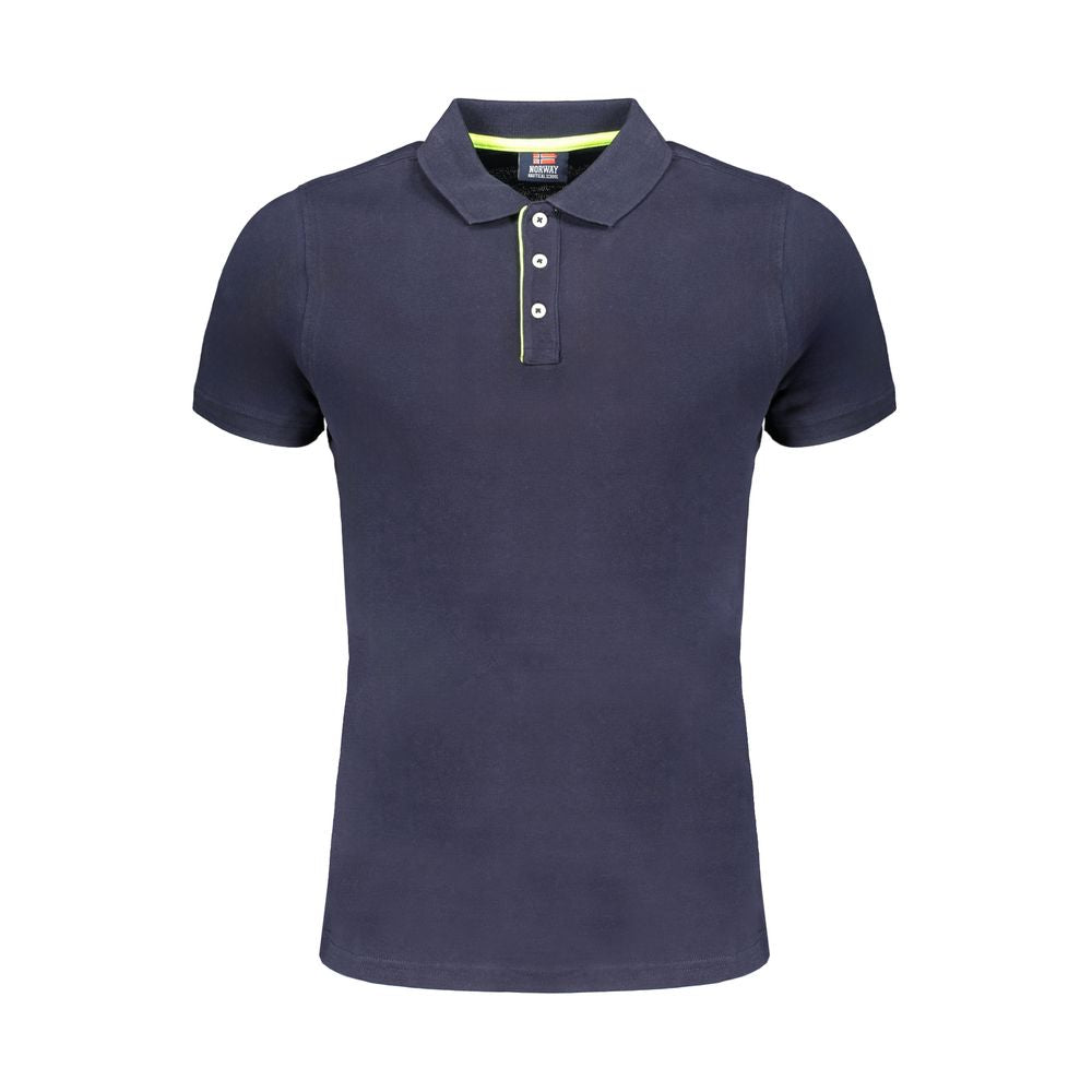 Norway 1963 Blue Cotton Polo Shirt NO-31095-L-FBB-377