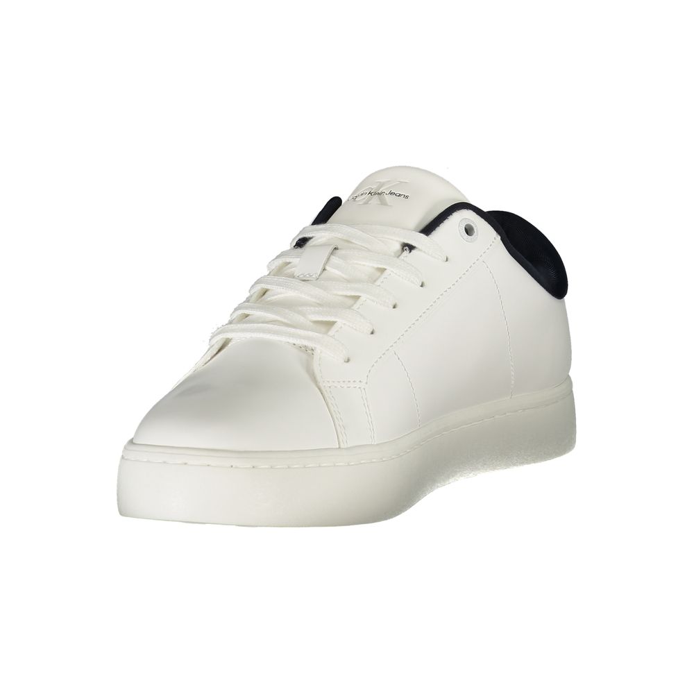 Calvin Klein Bianco Polyurethane Men Sneaker 1728,67403481248,Athletic - Sneakers - Shoes,Calvin Klein,EU40/US7,EU41/US8,EU42/US9,EU43/US10,EU44/US11,EU45/US12,Men,New with tags,Shoes,Sneakers - Shoes,White