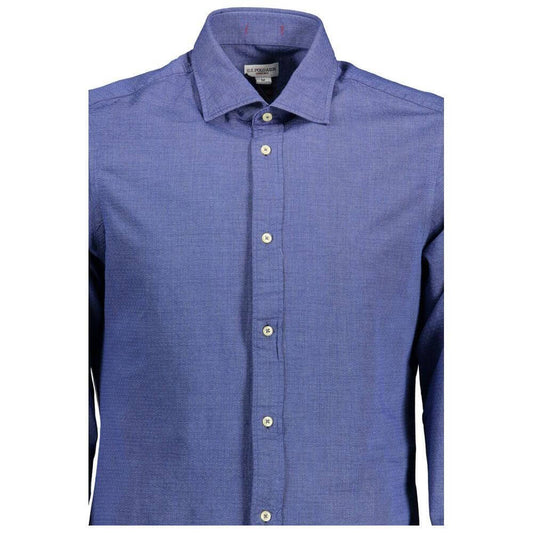 U.S. POLO ASSN. Blue Cotton Men Shirt US-37809-M