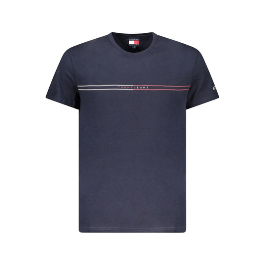 Tommy Hilfiger Blue Cotton Men T-Shirt TO-38463-S