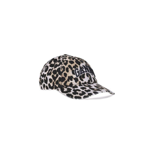 Ganni Leopard Baseball Hat GA-A6898943-UNI