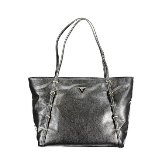 Guess Jeans Black Polyurethane Women Handbag 1728,67403481248,Bags,Black,Guess Jeans,Handbags - Bags,New with tags,Women