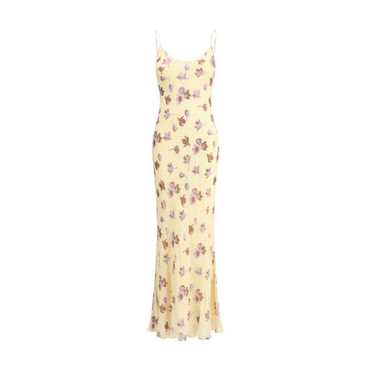 Self-Portrait Floral long Dress SE-PF25114XYYELLOW-8