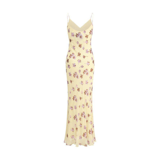 Self-Portrait Floral long Dress SE-PF25114XYYELLOW-8