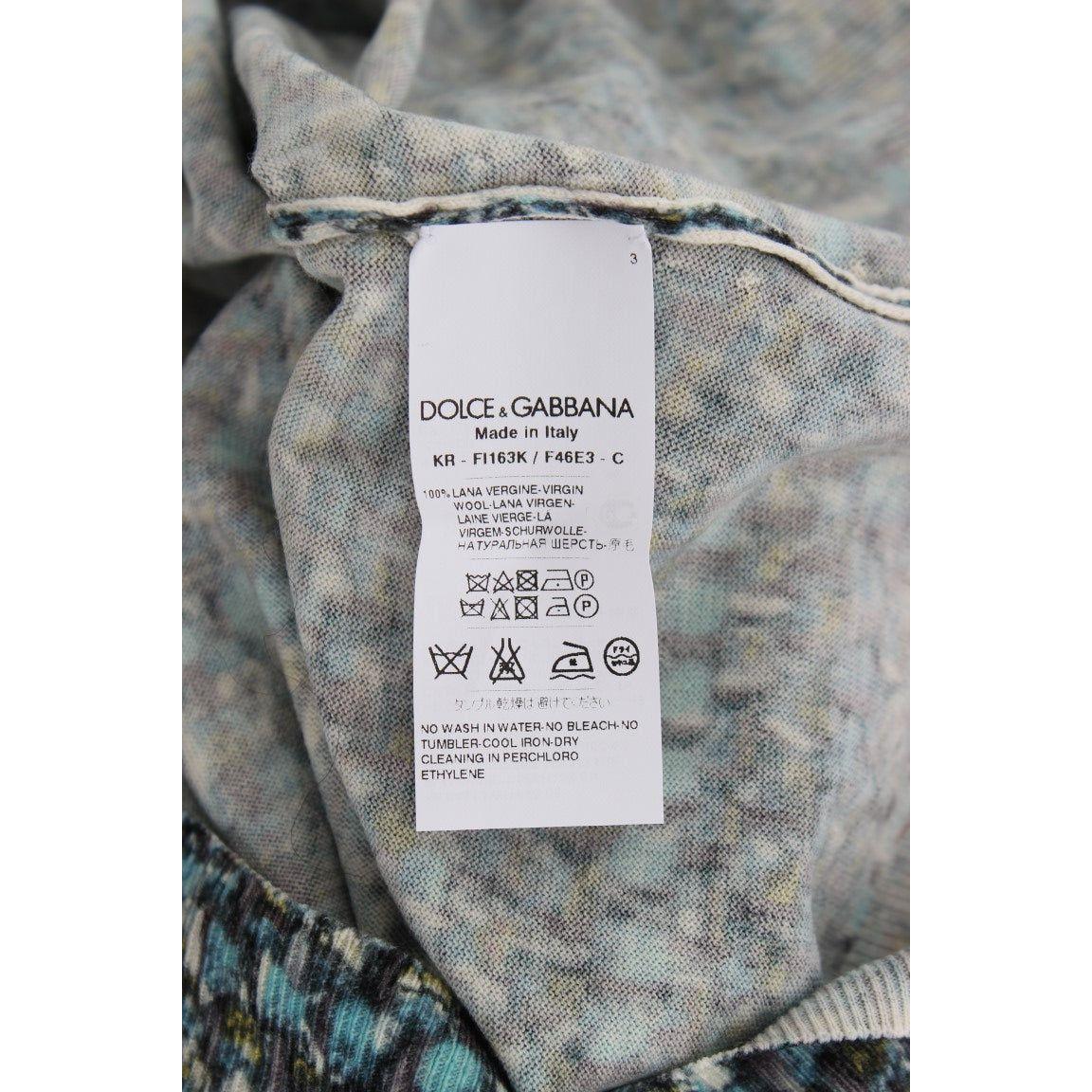 Dolce & Gabbana Blue Wool Sweater Sleeveless Pullover
