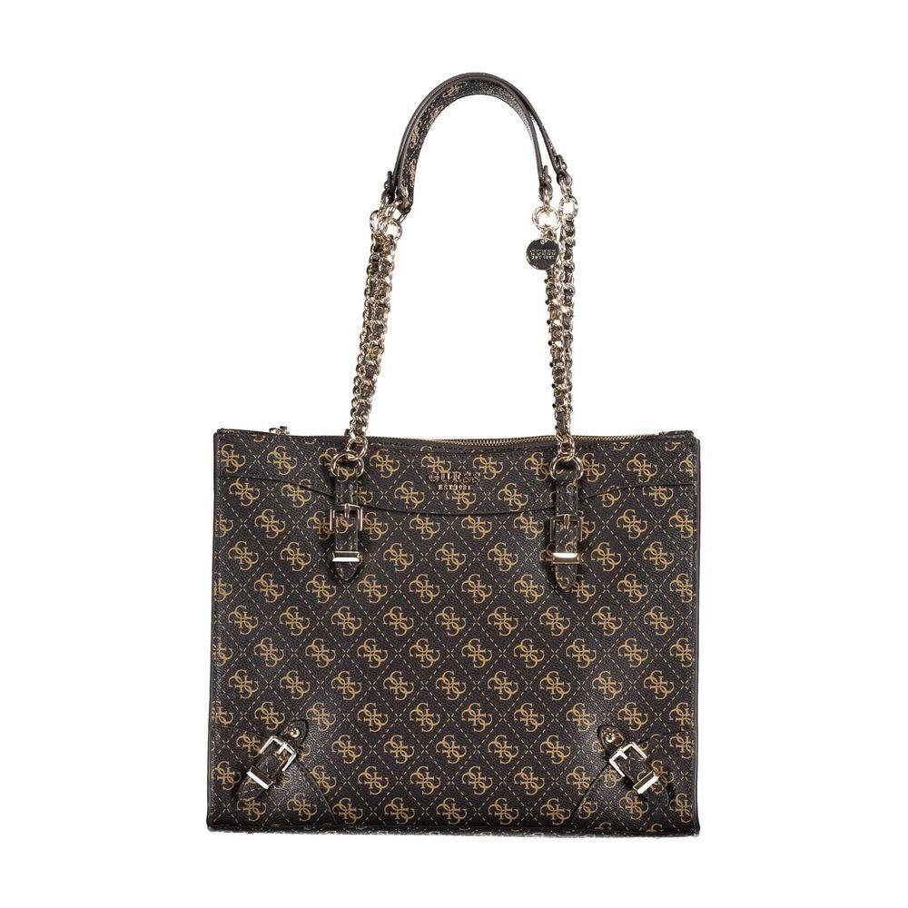 Front view with bag zipped and handles upright.