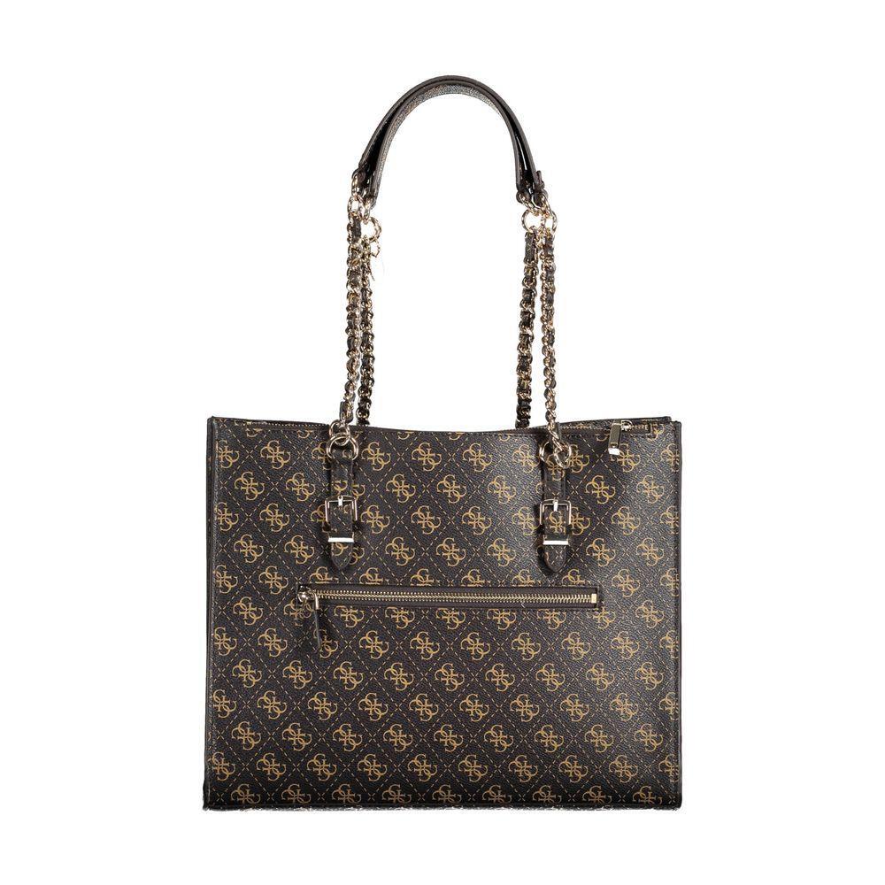 Front view with bag zipped and handles upright.