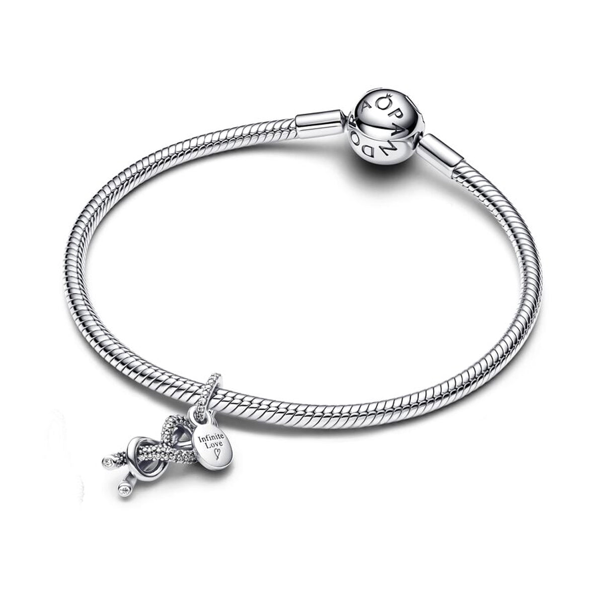 PANDORA Mod. PAVÉ INFINITY KNOT DANGLE CHARM