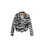 Retrofête Black And White Cotton Blazer RE-928420051604-XXS