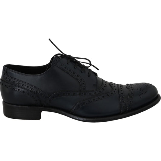 Dolce & Gabbana Dark Blue Leather Wingtip Oxford Dress Shoes 1728,67345645728,Blue,Dolce & Gabbana,EU39/US6,EU40/US7,EU41/US8,Formal - Men - Shoes,Material: 100% Leather,Men,Men - Shoes,New with tags,Oxfords and Derbies - Shoes,Shoes