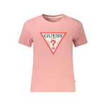 Guess Jeans Pink Cotton Tops & T-Shirt GU-39066-S
