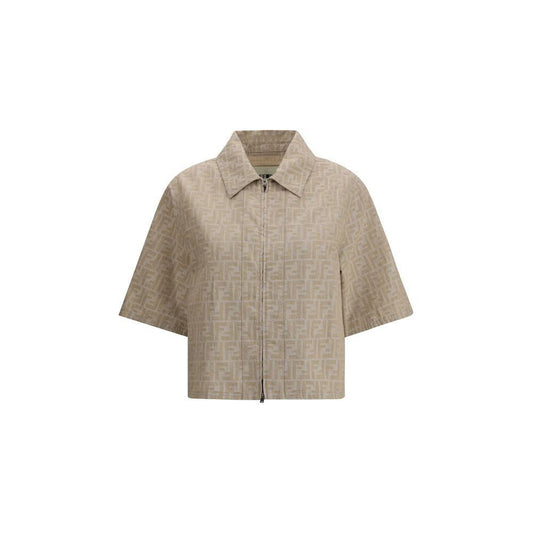 Fendi Chambray cropped Jacket FE-FLF790ASMFF1SAZ-IT40 | M