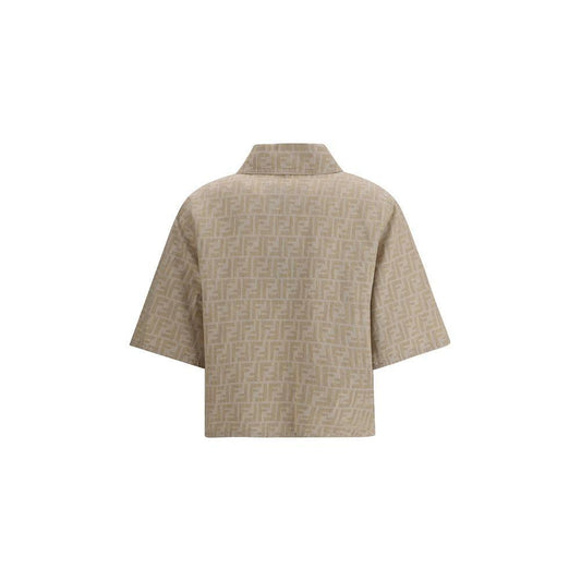 Fendi Chambray cropped Jacket FE-FLF790ASMFF1SAZ-IT40 | M