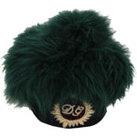 Dolce & Gabbana Elegant Emerald Cashmere Cloche Cap Hat Dolce & Gabbana Black