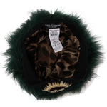 Dolce & Gabbana Elegant Emerald Cashmere Cloche Cap Hat Dolce & Gabbana Light Gray