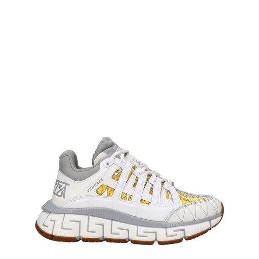 Versace White Fabric Athletic Sneakers 1728,75667636384,Athletic - Sneakers - Shoes,EU35.5/US5.5,EU36/US6,EU37.5/US7.5,EU37/US7,EU38.5/US8.5,EU39/US9,New with tags,Shoes,Sneakers - Shoes,Versace,White,Women