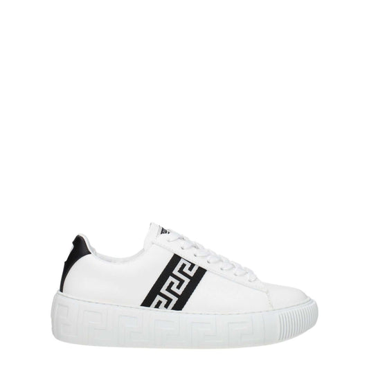 Versace White Leather Low Top Sneakers 1728,75667636384,EU35.5/US5.5,EU35/US5,Low Tops - Sneakers - Shoes,New with tags,Shoes,Sneakers - Shoes,Versace,White,Women