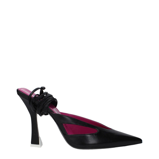 The Attico Black Leather Stiletto Heel Sandals1728,75667636384,Black,EU36/US6,New with tags,Sandals - Shoes,Shoes,Stiletto Heels - Sandals - Shoes,The Attico,Women