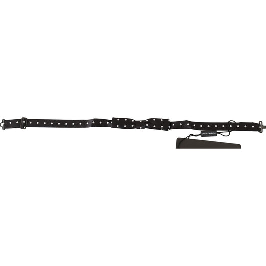 Dolce & Gabbana Black 100% Silk Polka Dot Adjustable Neck Bow Tie