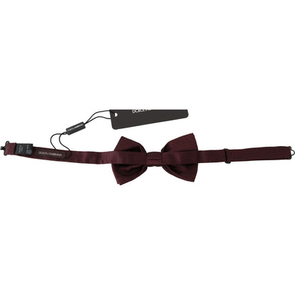 Dolce & Gabbana Silk Polka Dot Adjustable Neck Bow Tie Papillon