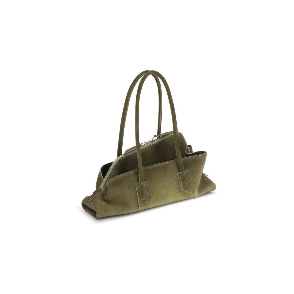 Front view with bag zipped and handles upright.