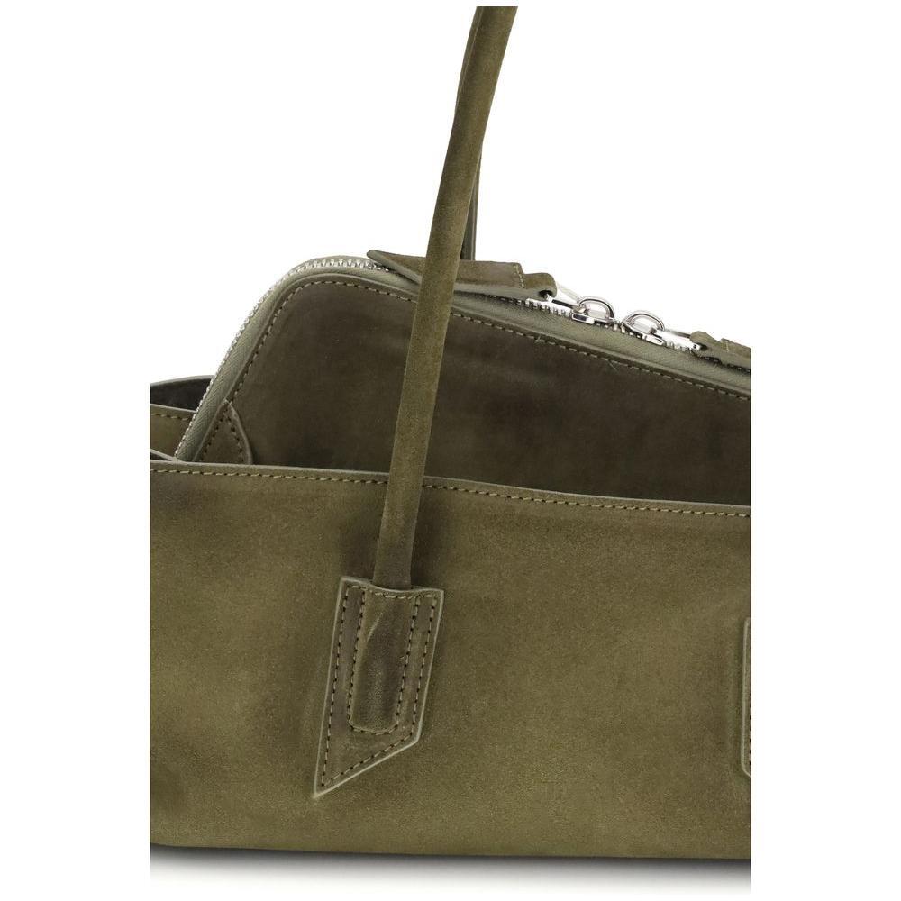 Front view with bag zipped and handles upright.