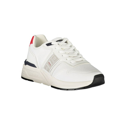 Blauer White Polyester Men's Sneaker 1728,67403481248,Athletic - Sneakers - Shoes,Blauer,EU41/US8,EU42/US9,EU43/US10,EU44/US11,EU45/US12,Men,New with tags,Shoes,Sneakers - Shoes,White