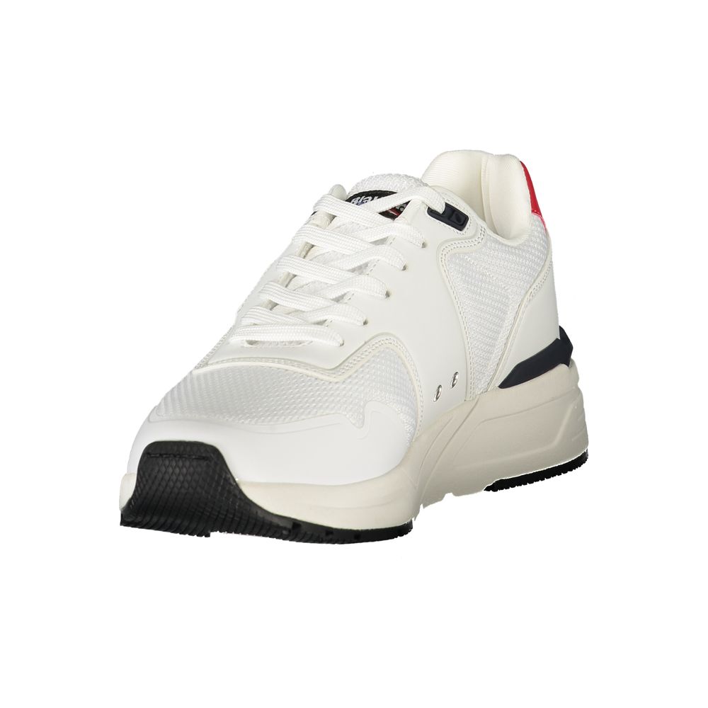 Blauer White Polyester Men's Sneaker 1728,67403481248,Athletic - Sneakers - Shoes,Blauer,EU41/US8,EU42/US9,EU43/US10,EU44/US11,EU45/US12,Men,New with tags,Shoes,Sneakers - Shoes,White