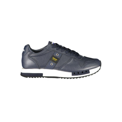 Blauer Blue Polyurethane Men's Sneaker 1728,67403481248,Athletic - Sneakers - Shoes,Blauer,Blue,EU40/US7,EU42/US9,EU43/US10,EU44/US11,EU45/US12,Men,New with tags,Shoes,Sneakers - Shoes