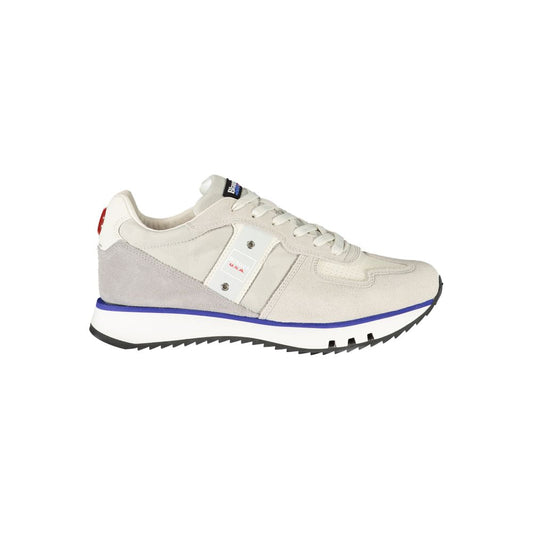 Blauer Grigio Polyurethane Men Sneaker 1728,67403481248,Athletic - Sneakers - Shoes,Blauer,EU40/US7,EU41/US8,EU42/US9,EU43/US10,EU44/US11,EU45/US12,Gray,Men,New with tags,Shoes,Sneakers - Shoes