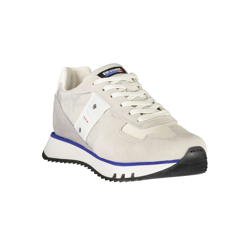 Blauer Grigio Polyurethane Men Sneaker 1728,67403481248,Athletic - Sneakers - Shoes,Blauer,EU40/US7,EU41/US8,EU42/US9,EU43/US10,EU44/US11,EU45/US12,Gray,Men,New with tags,Shoes,Sneakers - Shoes