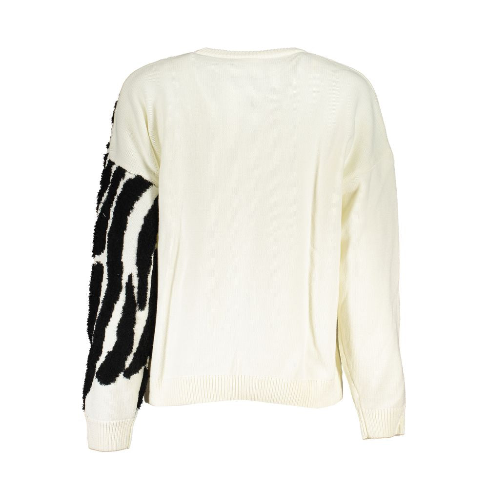 Desigual White Cotton Sweater DE-24904-L