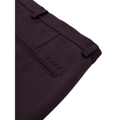 Gucci Bordeaux Wool Dress Pants