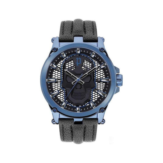 Police Black Leather Watch POPEWJA2108202AC