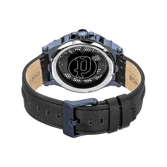 Police Black Leather Watch POPEWJA2108202AC