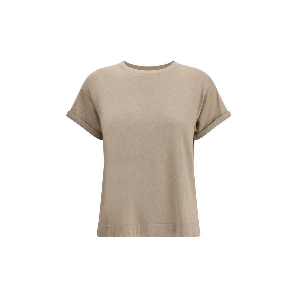 Brunello Cucinelli cashmere glitter T-shirt BR-M41810000C077-S