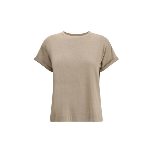 Brunello Cucinelli cashmere glitter T-shirt BR-M41810000C077-S