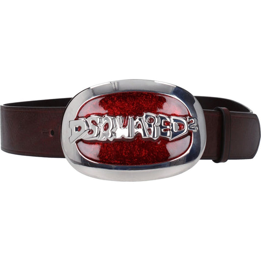 Dsquared² Brown Leather Regular Belts DS-8547418571017-85 CM / 34 INCHES