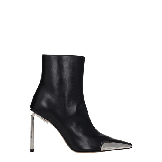 Off-White Black Leather Ankle Boots 1728,75667636384,Ankle - Boots - Shoes,Black,Boots - Shoes,EU36/US6,EU38/US8,EU40/US10,EU41/US11,New with tags,Off-White,Shoes,Women